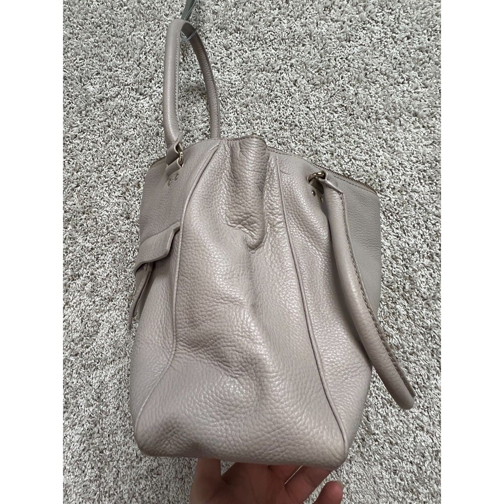 “Kate Spade Beige Leather Handbag Shoulder Tote Purse Women Stylish Bag” - Picture 7 of 11